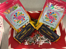 Load image into Gallery viewer, Dubai Chocolate Gift Pack.  2 Dubai Chocolate Dark Chocolate Bars, 2 Bags of Freeze Dried Puffs (skittles like)