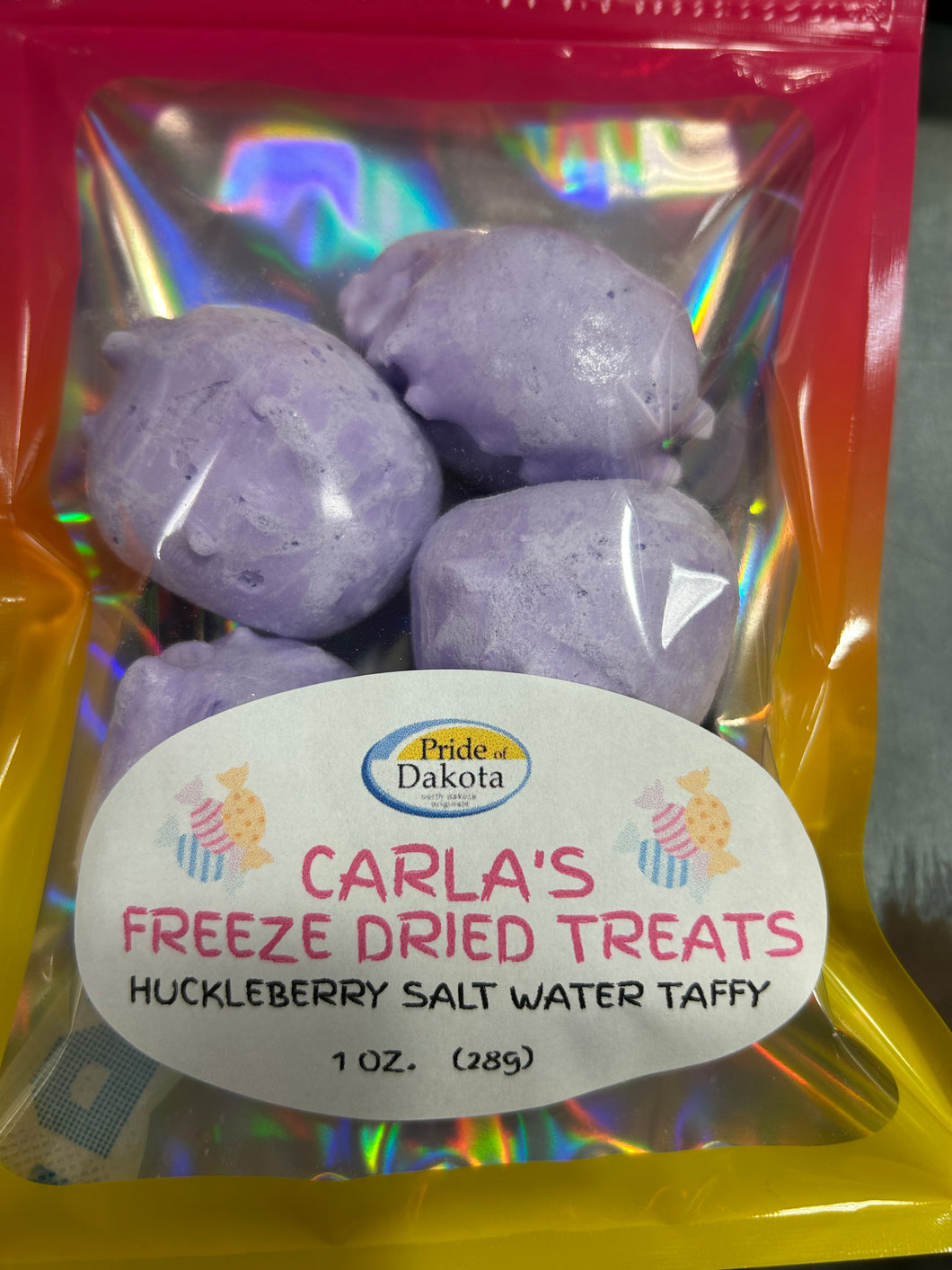 Freeze Dried Huckleberry Salt Water Taffy