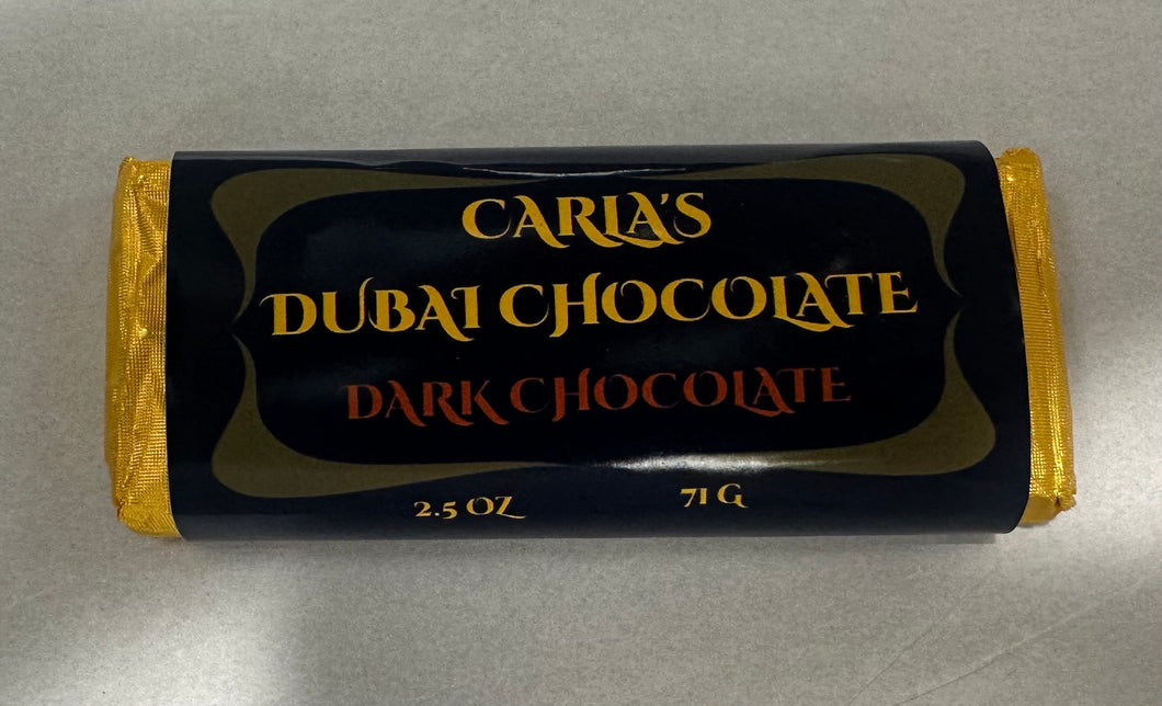Carla's Dark Chocolate Dubai Chocolate $6.99 a bar
