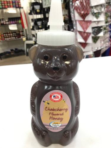 12 Ounce American Honey Company Chokecherry Flavored Honey Bear