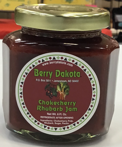 Berry Dakota Chokecherry Rhubarb Jam 6 Ounce Jar