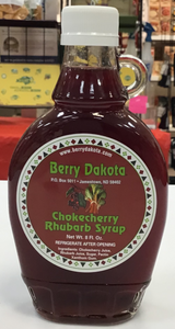 Berry Dakota Chokecherry Rhubarb Syrup 8 Ounce Jar