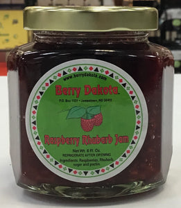 Berry Dakota Raspberry Rhubarb Jam 6 Ounce Jar
