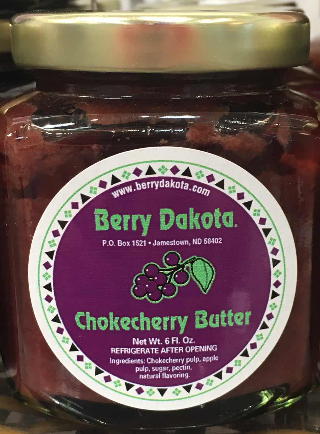 Berry Dakota Chokecherry Butter 6 Ounce Jar