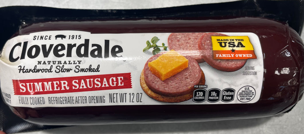 Cloverdale Shelf Stable Summer Sausage 12 ounce