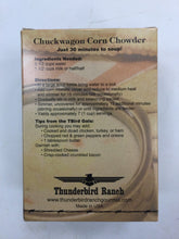 Load image into Gallery viewer, Thunderbird Ranch Chuckwagon Corn Chowder Mix Back Label

