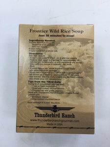 Thunderbird Ranch Frontier Wild Rice Soup Mix Back Label