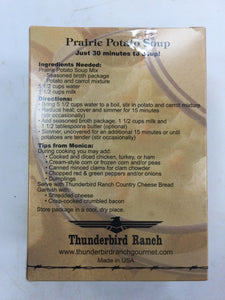 Thunderbird Ranch Prairie Potato Soup Mix Back Label