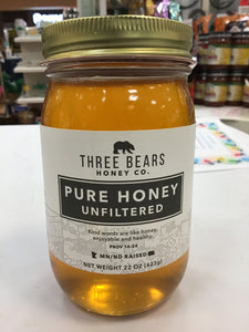 Pure Unfiltered 22 Ounce Jar of Honey 